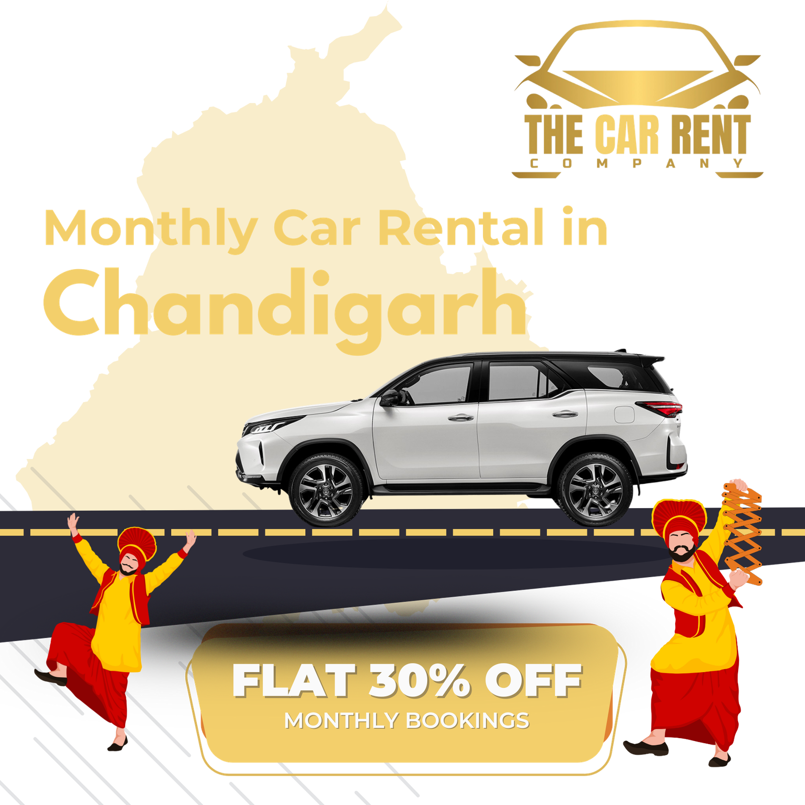 monthly car rental in Chandigarh