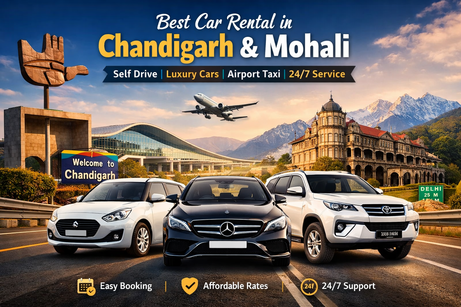 Best Car Rental Company in Chandigarh & Mohali | Affordable & Luxury Cars